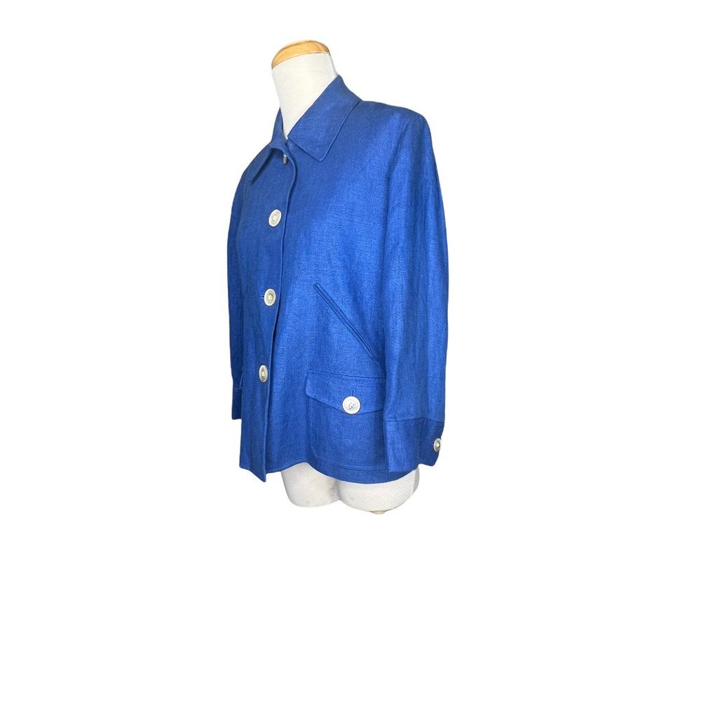 Lauren Ralph Lauren Vintage Linen Button Down Jacket 3/4 Bell Sleeves NWOT - Picture 3 of 11